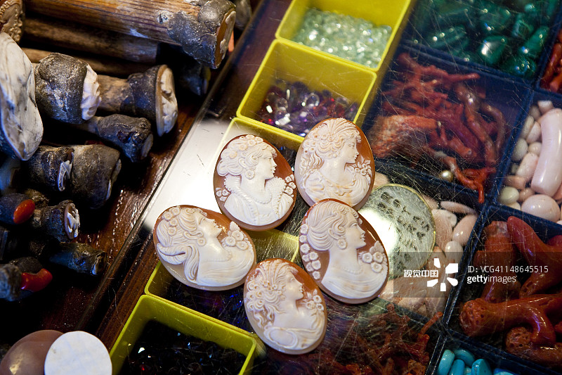 阿马尔菲海岸浮雕和珊瑚工厂展示的浮雕图片素材