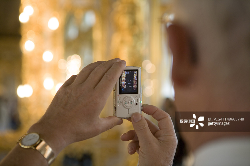 叶卡捷琳娜宫观赏性装饰摄影，沙皇村图片素材