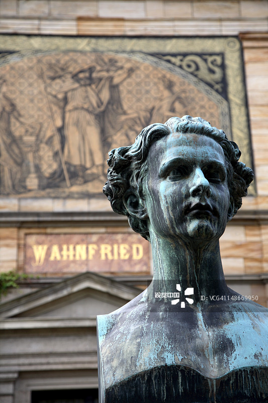 巴伐利亚路德维希二世国王雕像与瓦格纳故居（理查德·瓦格纳博物馆）图片素材