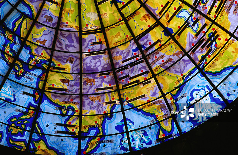 马涅什广场地下购物中心穹顶细节图片素材