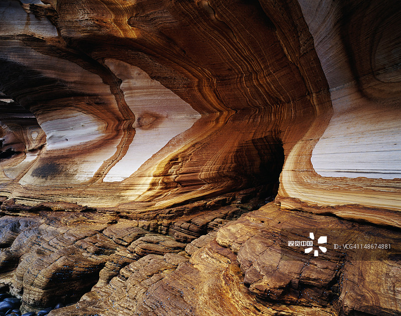 彩绘悬崖图片素材