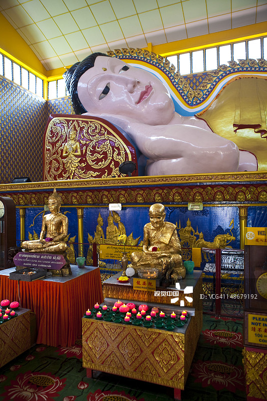 查亚芒卡拉兰寺（卧佛寺）的卧佛像图片素材