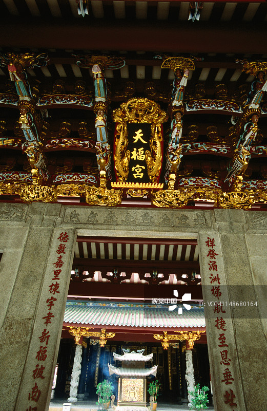 唐人街的天福宫入口图片素材