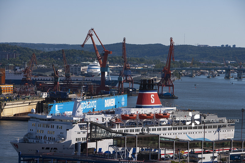 Stena Germanica渡轮与干船坞图片素材