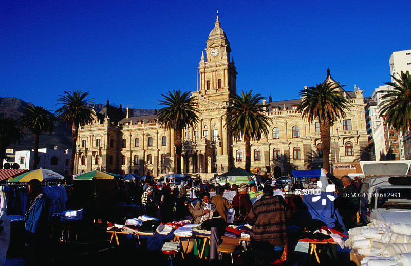 开普敦市政厅前的周三跳蚤市场图片素材