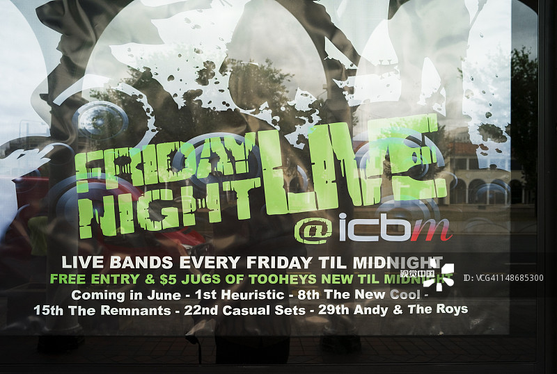 ICBM夜总会橱窗海报图片素材