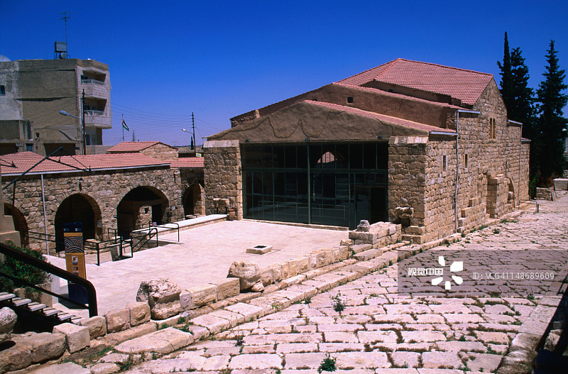 马达巴考古公园的希波吕托斯大厅，大厅内藏有5世纪的马赛克。图片素材