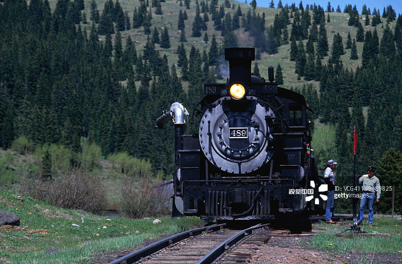 昆布雷斯山口站的昆布雷斯-托尔特克观光铁路列车图片素材