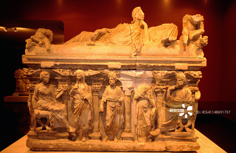 卡莱伊奇安塔利亚博物馆的罗马石棺图片素材