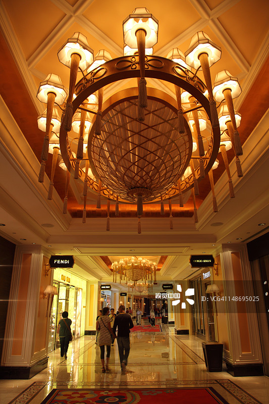 永利酒店及娱乐场的购物区图片素材