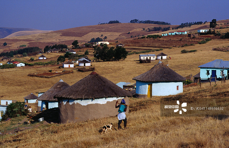 特兰斯凯地区的科萨村庄图片素材