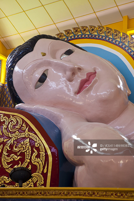 查亚芒卡拉兰寺（卧佛寺）的卧佛像图片素材
