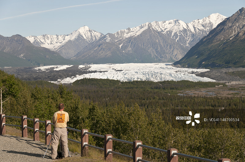 马塔努斯卡冰川图片素材