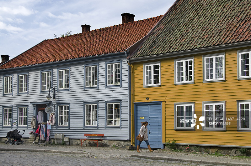 历史悠久的木制建筑图片素材