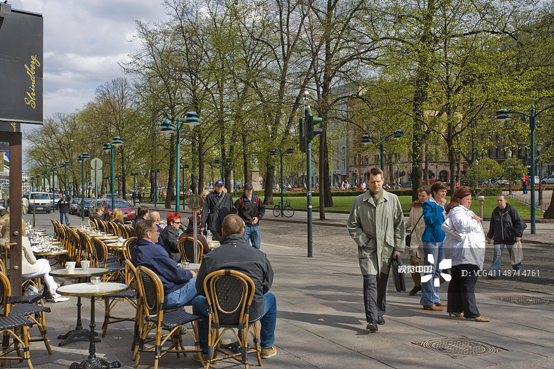 滨海艺术中心的露天咖啡馆图片素材