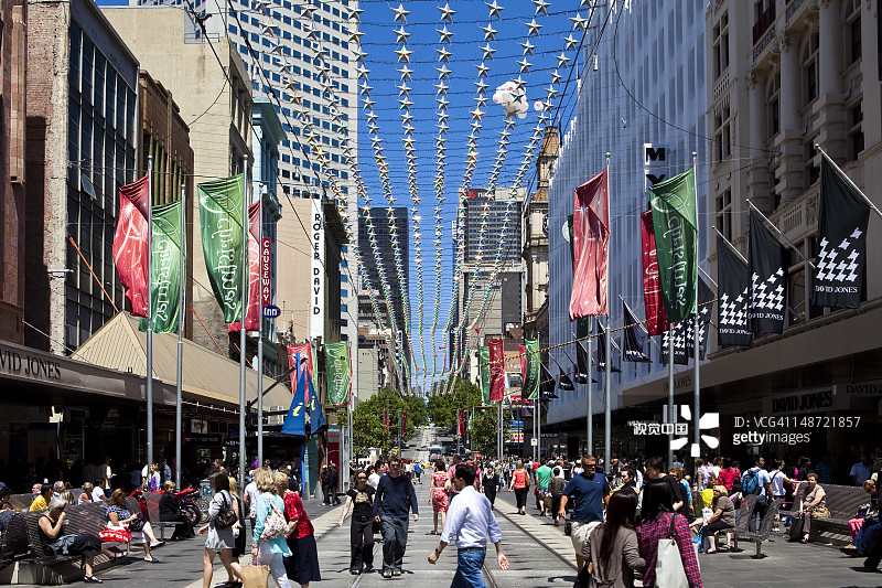 伯克街购物中心的圣诞装饰图片素材