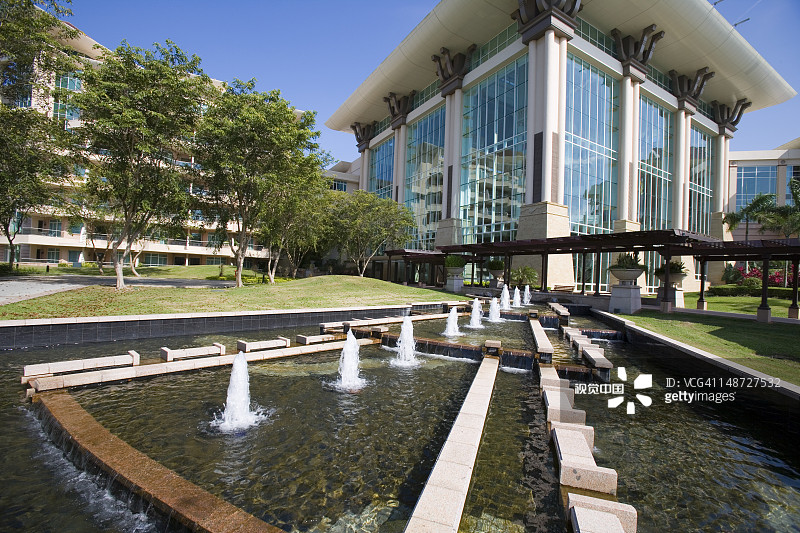 文莱帝国酒店乡村俱乐部的喷泉图片素材