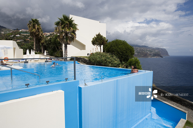 太阳角设计酒店的无边泳池图片素材