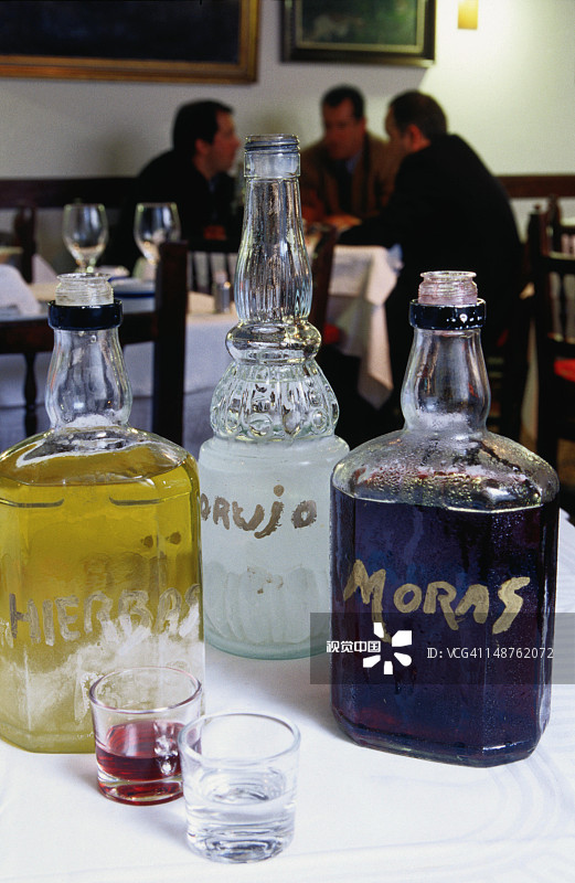 区域利口酒 - 圣地亚哥，加利西亚图片素材