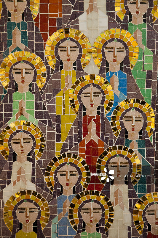 悬空教堂的马赛克细节图片素材