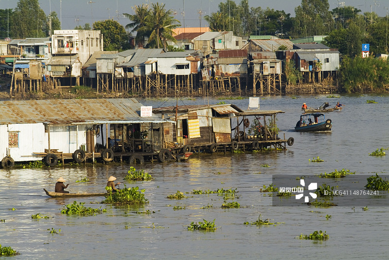 湄公河三角洲房屋建筑图片素材