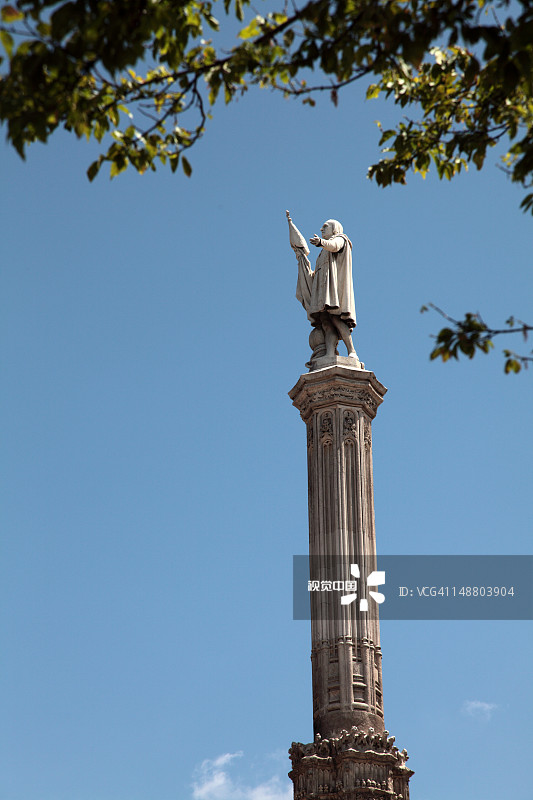 哥伦布广场的哥伦布纪念碑图片素材