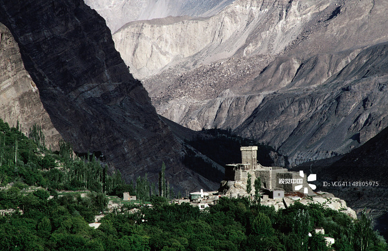 罕萨山谷的阿尔蒂特古堡图片素材