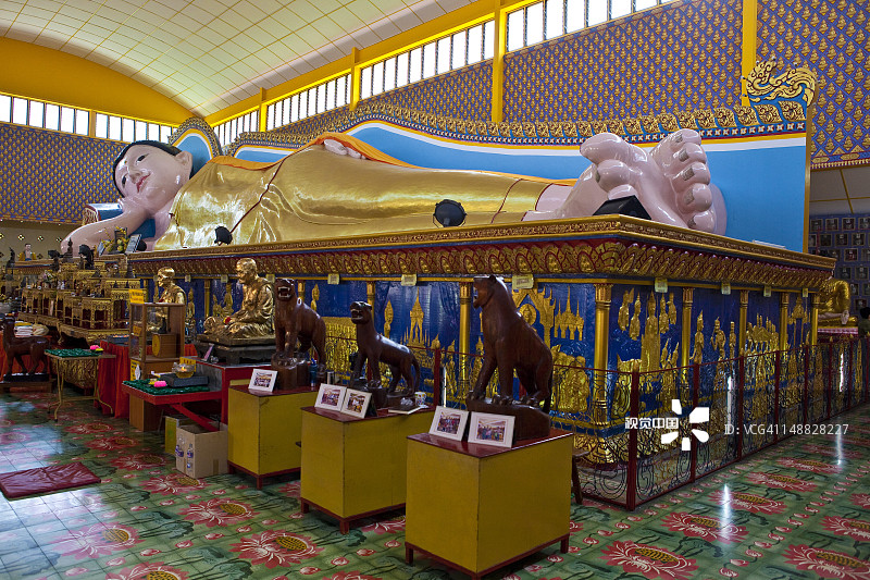 查亚芒卡拉兰寺（卧佛寺）的卧佛像图片素材