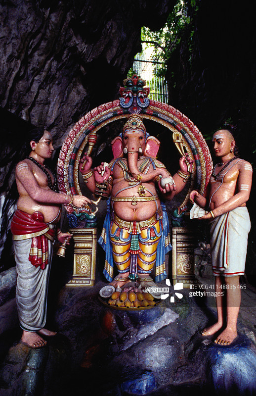 黑风洞的甘尼什雕像图片素材