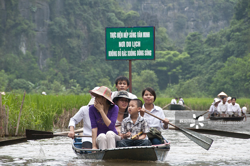 三谷河划船图片素材