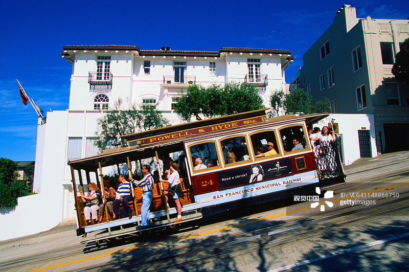 旧金山海德街下坡路图片素材