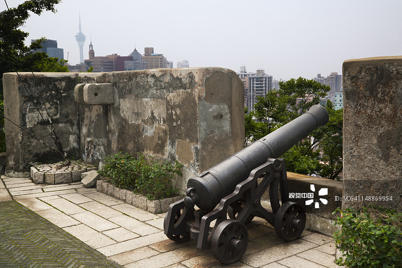 蒙特堡垒上的大炮图片素材
