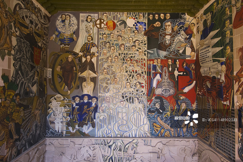 政府宫的壁画图片素材