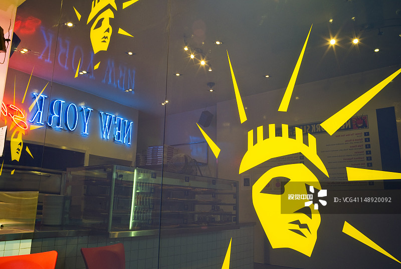 纽约披萨店图片素材