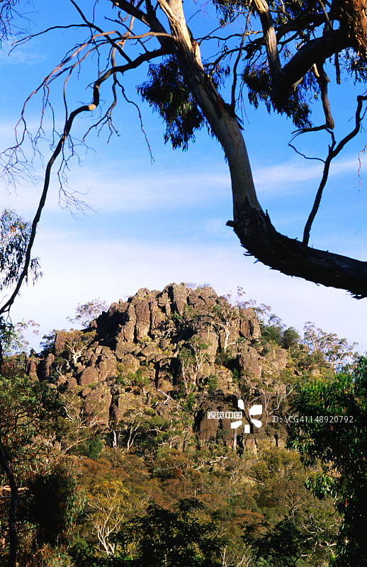 伍登德附近的吊岩火山栓图片素材