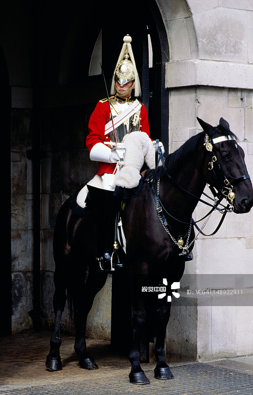 伦敦的皇家骑兵卫队成员图片素材