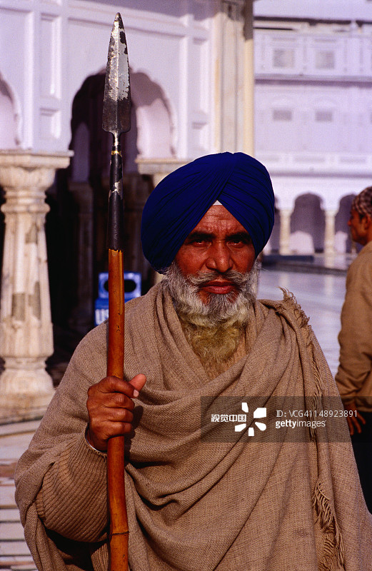 阿姆利则金庙的守卫者图片素材