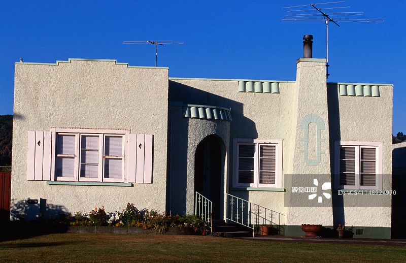 装饰艺术风格房屋，Gladstone路图片素材
