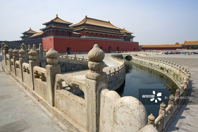 故宫午门金色河桥图片素材