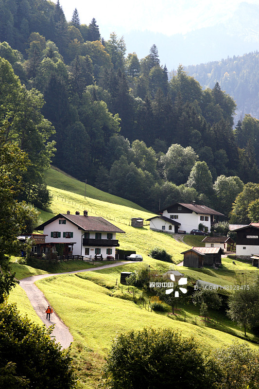 帕特纳赫峡谷附近的村庄图片素材