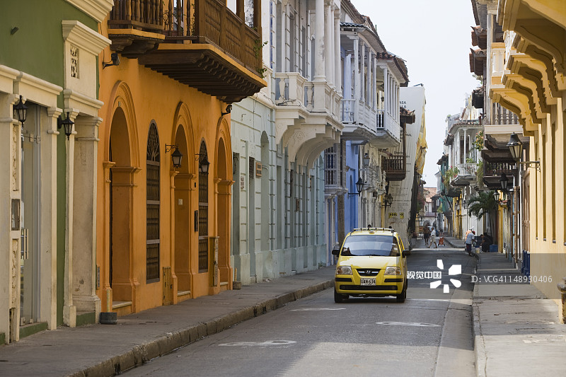 殖民时期建筑街景图片素材