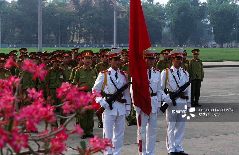 胡志明陵墓的仪仗队图片素材