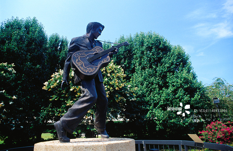 比尔街上的埃尔维斯·普雷斯利雕像图片素材