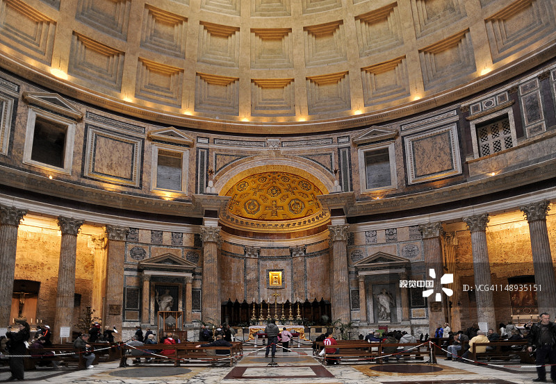 万神庙内部图片素材