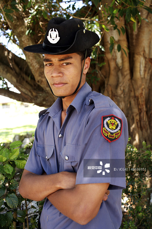 汤加警察肖像图片素材