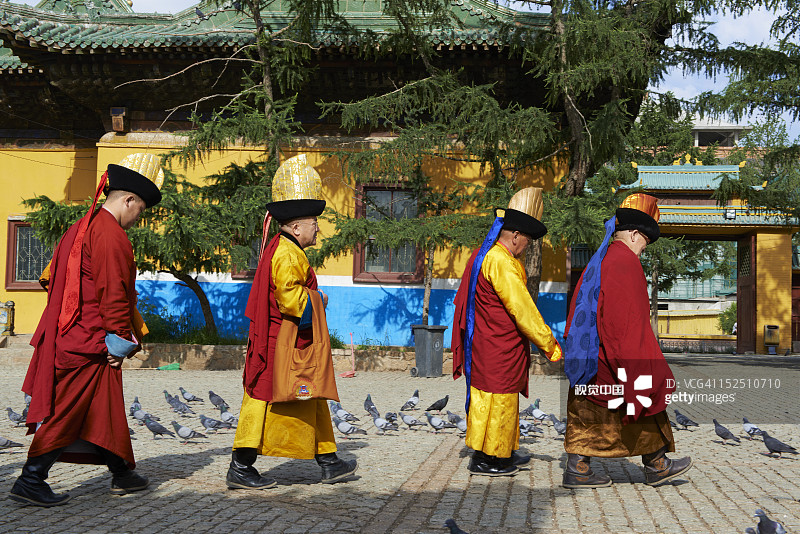 蒙古国乌兰巴托甘丹寺图片素材