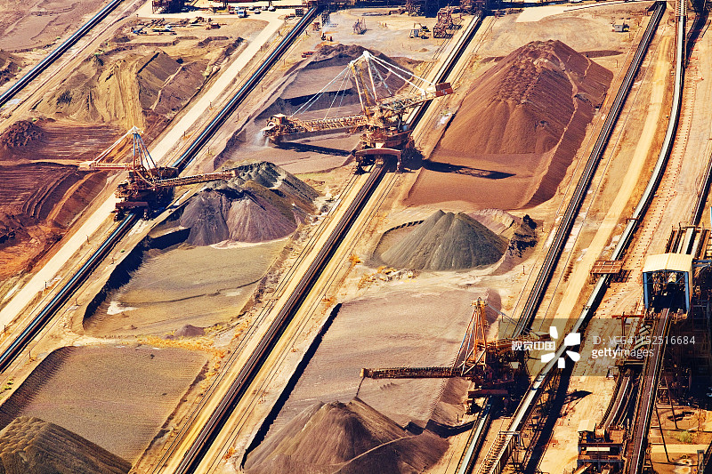 西澳大利亚黑德兰港必和必拓的挖掘机图片素材