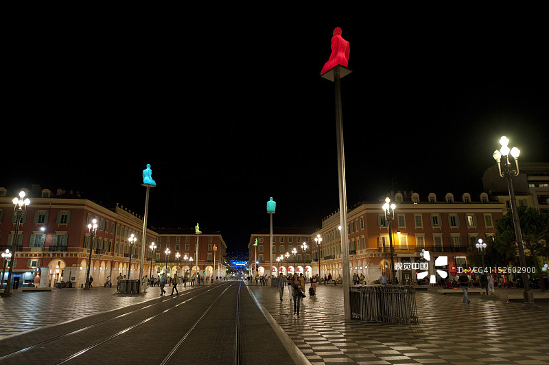 马塞纳广场夜景图片素材