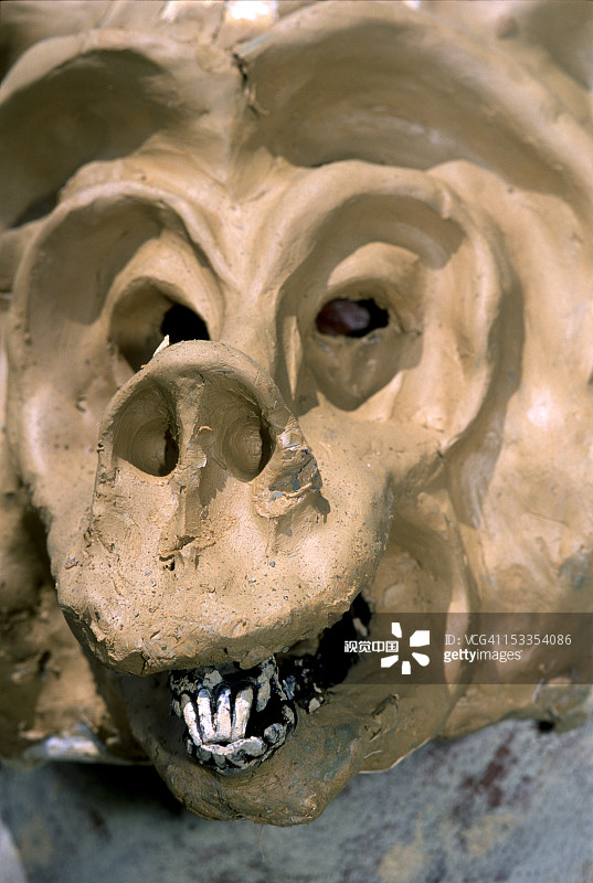 巴布亚新几内亚哈根山泥人部落面具图片素材