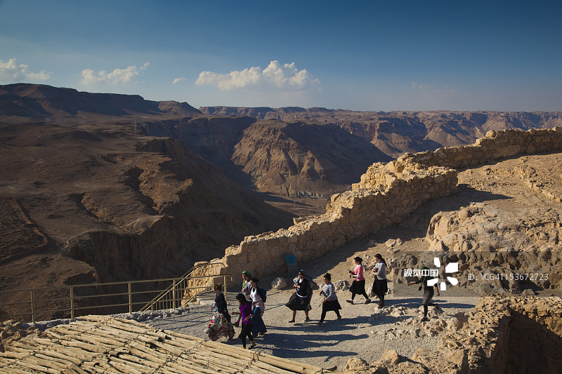 以色列，死海，马萨达高原图片素材